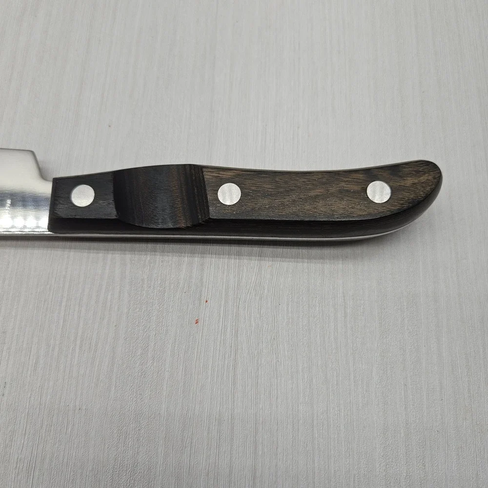 Oneida Entree Cutlery Butcher Knife 8 Inch Blade Full Tang Wood Handle Japan
